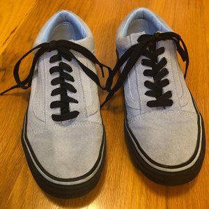 Blue Suede Black Sole Old Skool Vans Size 7